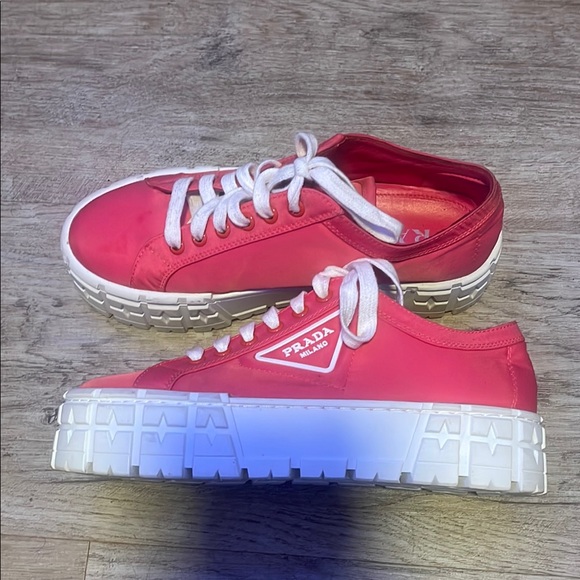 Prada Pink Sneakers with White Soles - Picture 1 of 6
